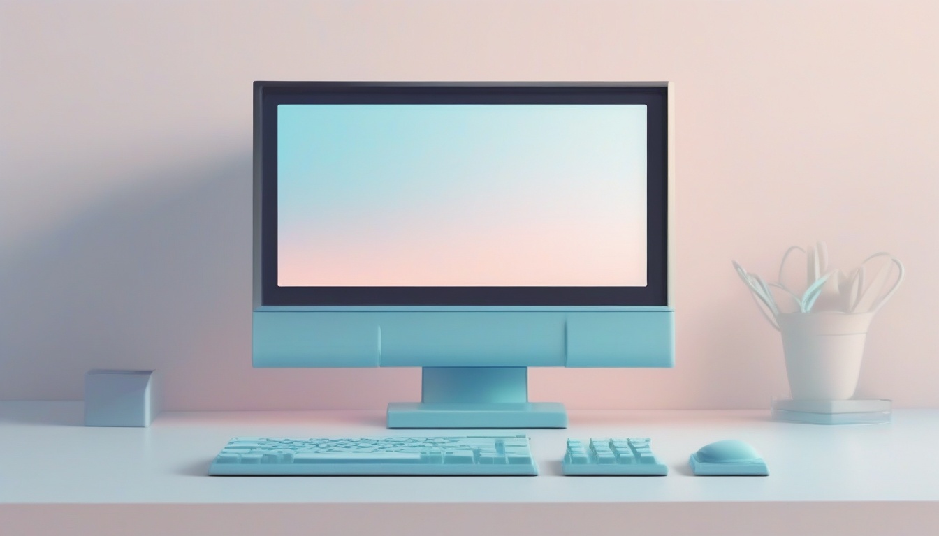 A of a computer monitor displaying a clean minimal dashbo...