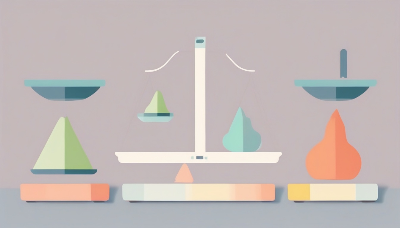 A of three different tool icons being compared on a balan...