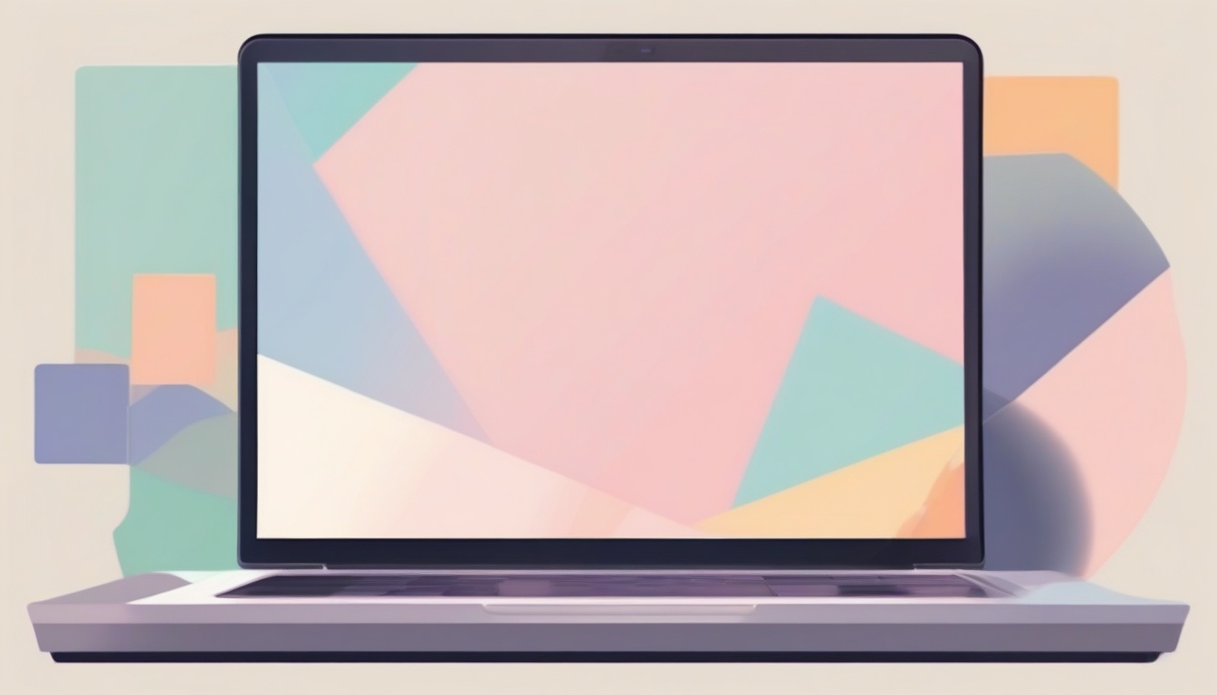 A of a laptop screen showing a setup wizard with progress...