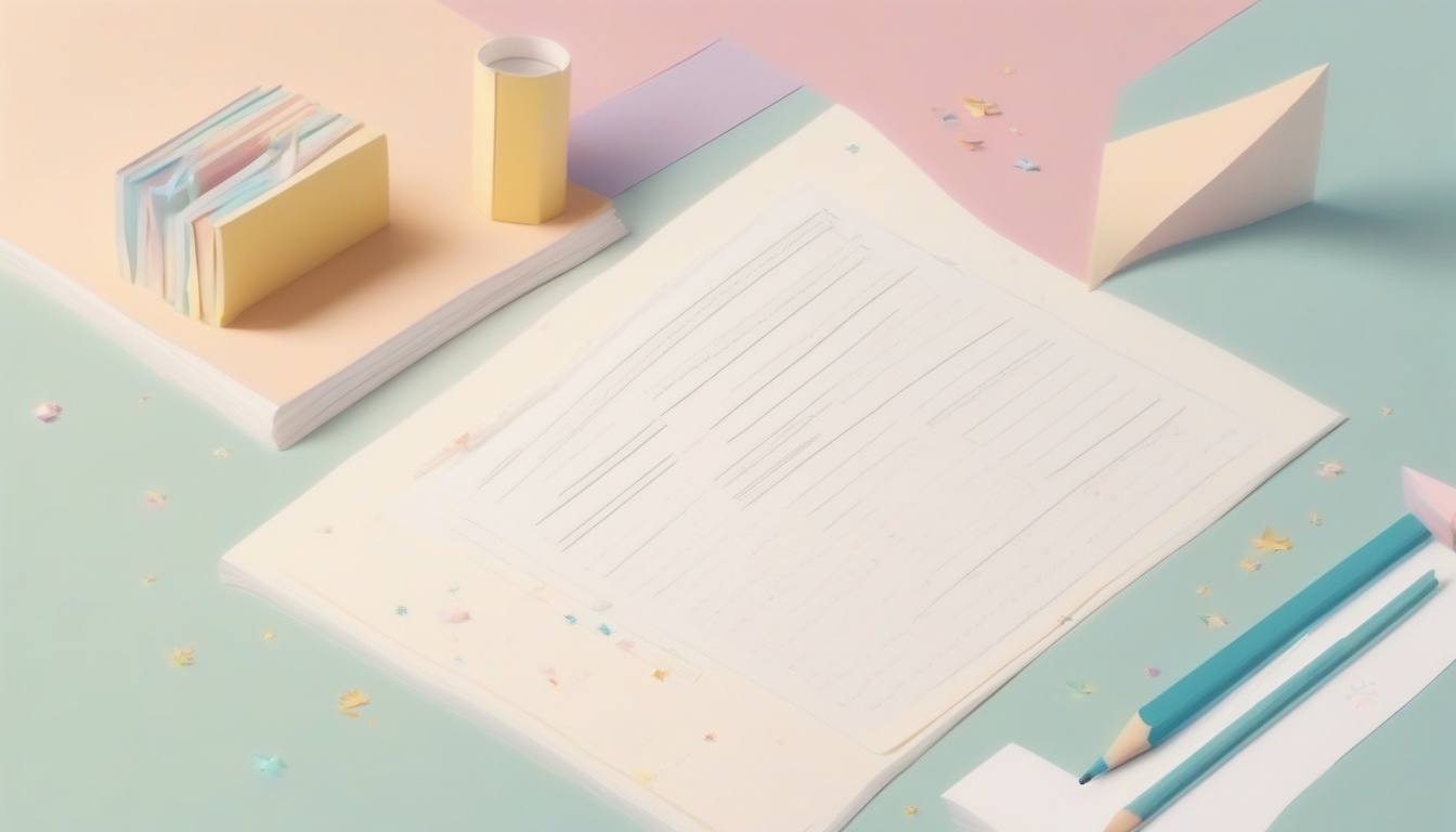 A of an open document with soft highlighted text sections