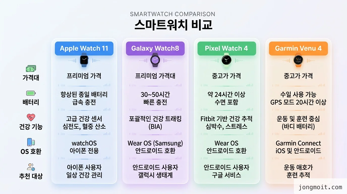직접 정리한 comparison 비교 인포그래픽