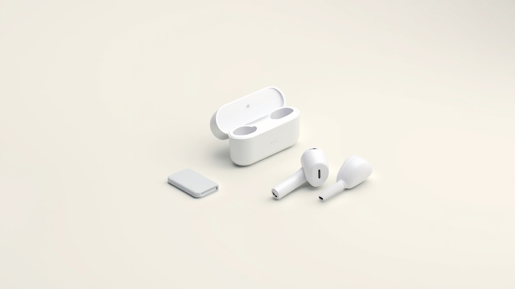 A of wireless earbuds next to a battery icon and a sound ...