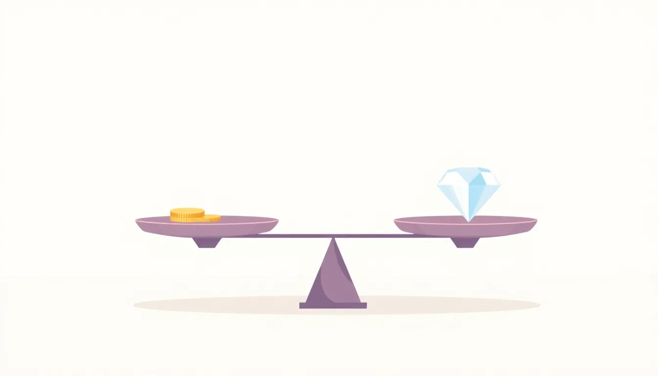 A of two balance scale pans