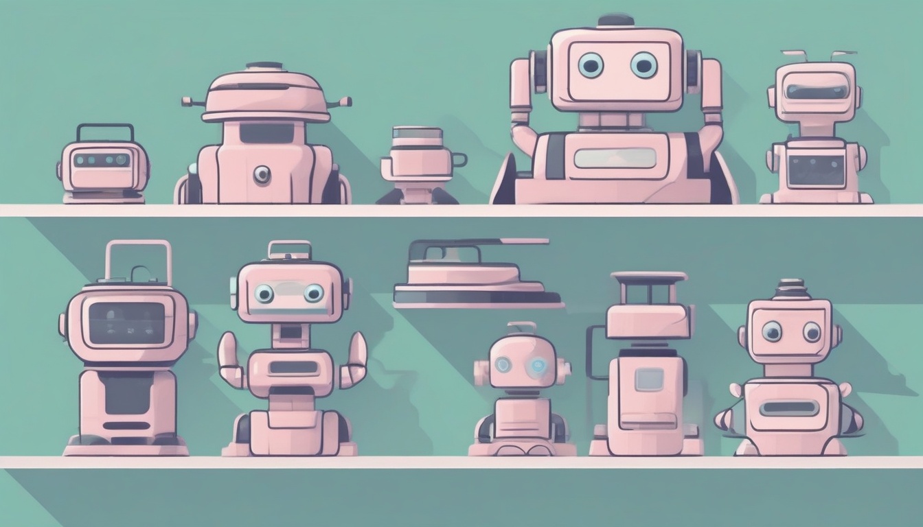 A of three robot vacuums in small