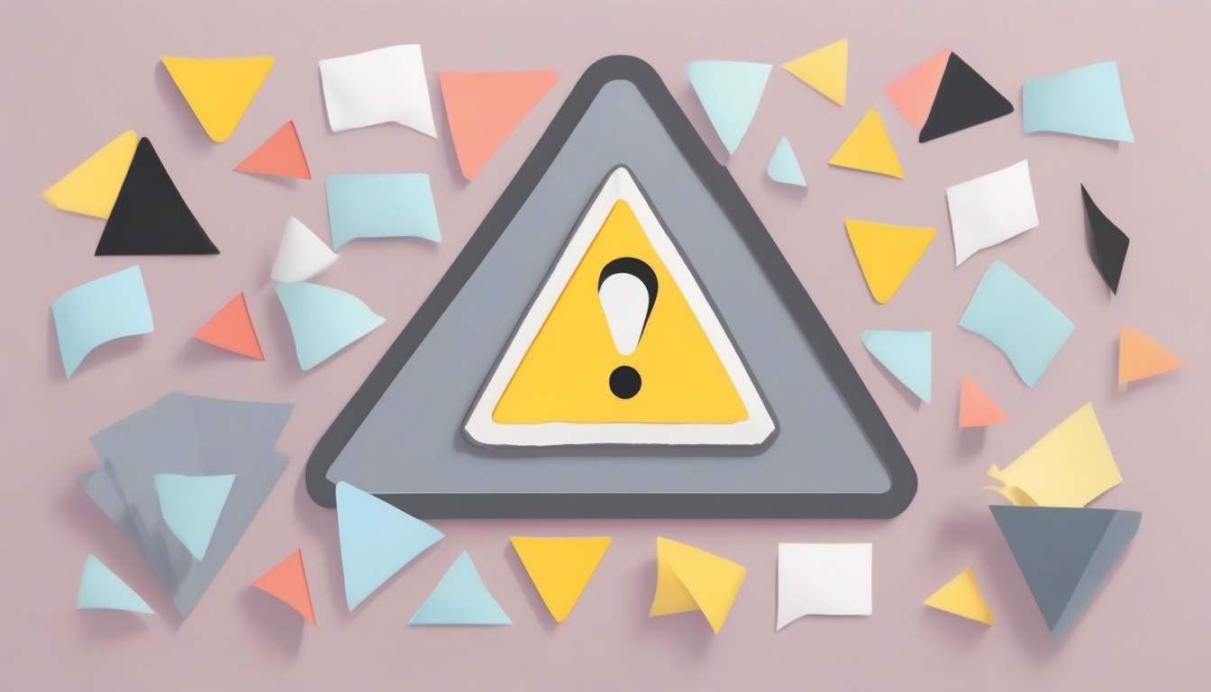 A of a warning triangle sign and a shield icon next to sc...