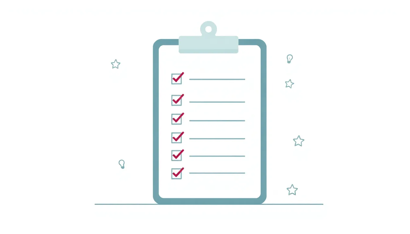 A of a checklist clipboard with completed checkmarks