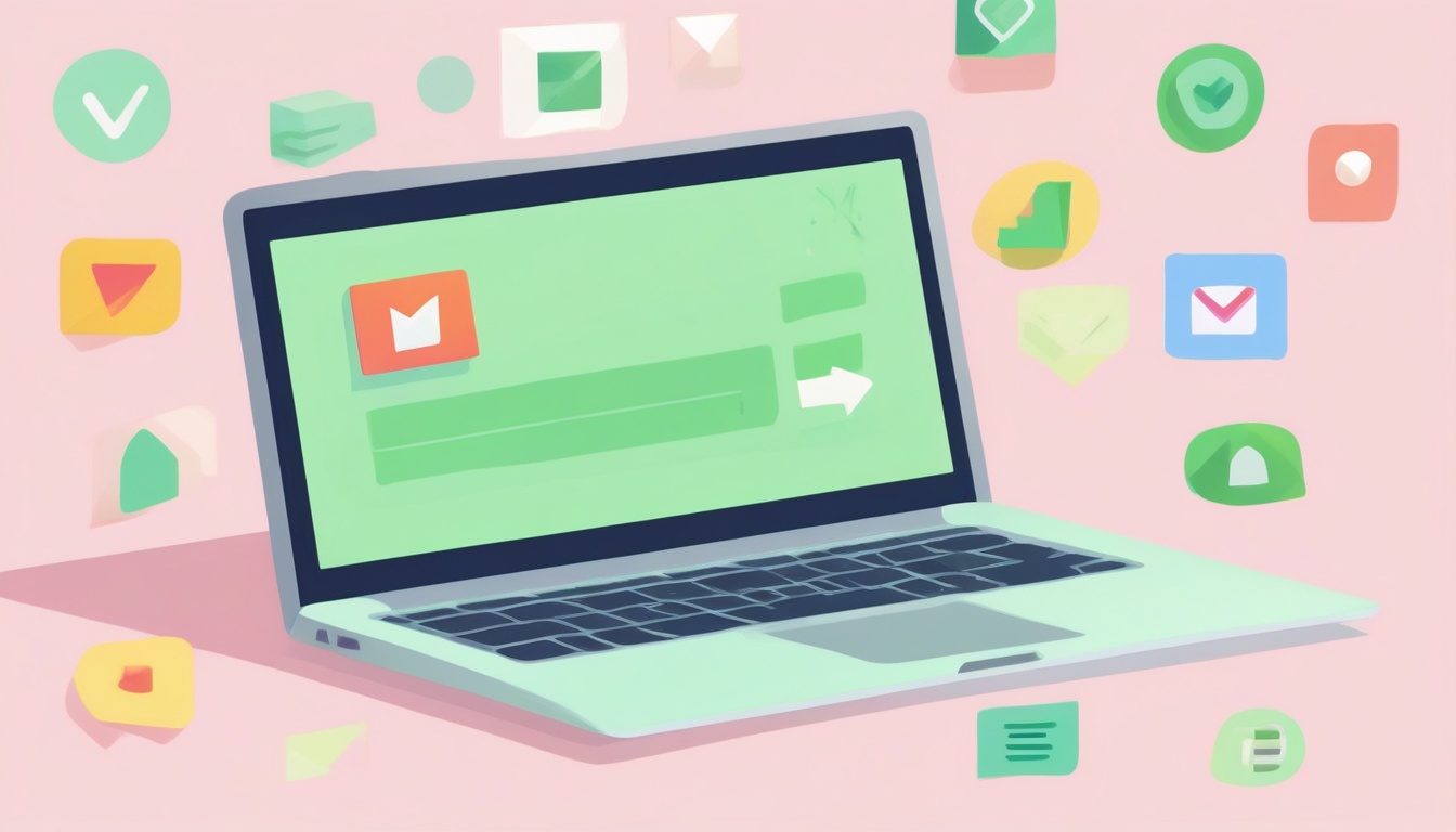 A of a clean laptop with a browser toolbar showing only a...