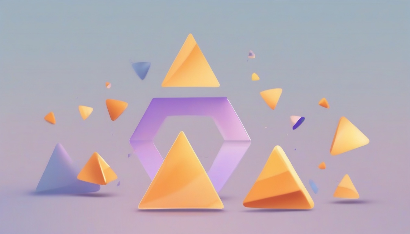 A of a warning triangle shape with soft amber glow