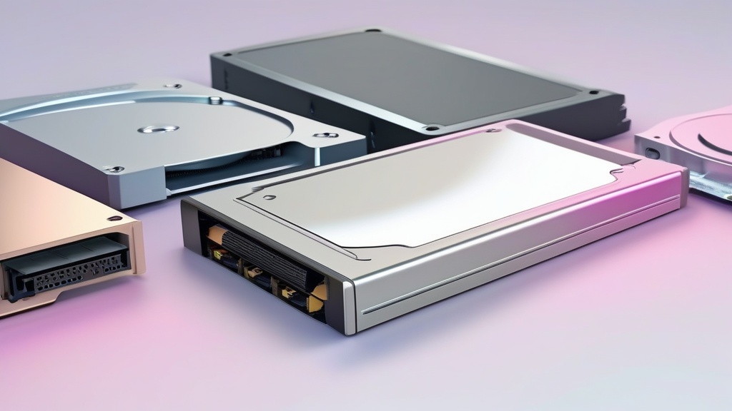 SSD와 HDD의 성능 차이를 비교하기 위해 나란히 놓인 저장 장치