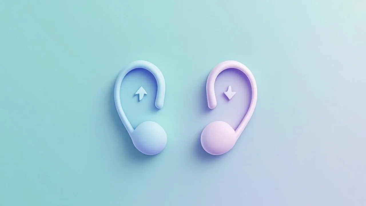 A of two earbud silhouettes side by side