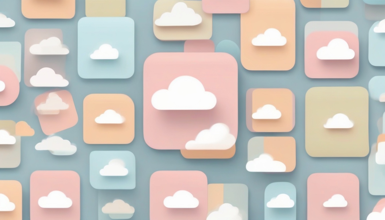 A of a cloud icon connected to a small phone with tiny ph...