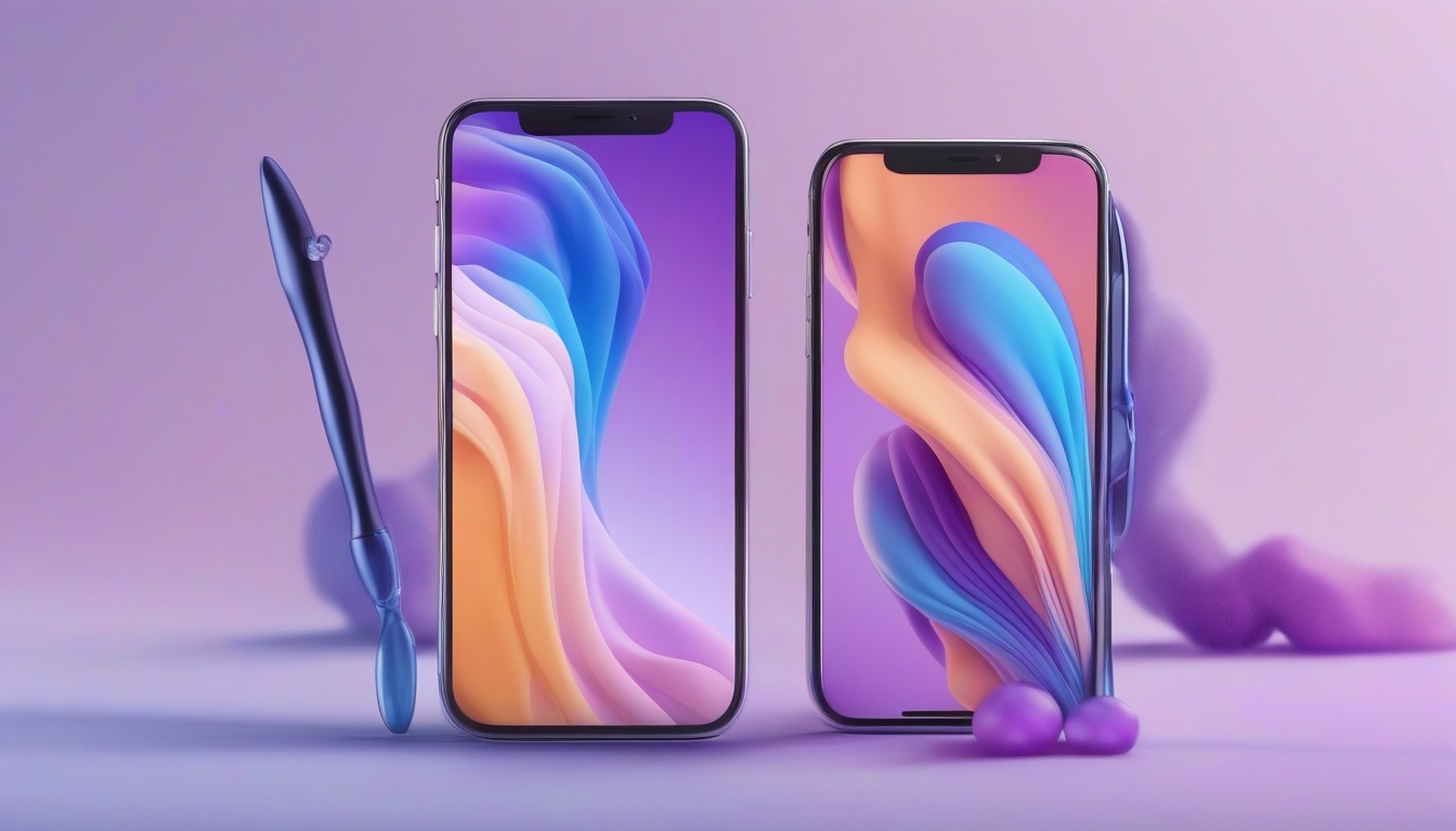 Dual smartphone mockup side by side