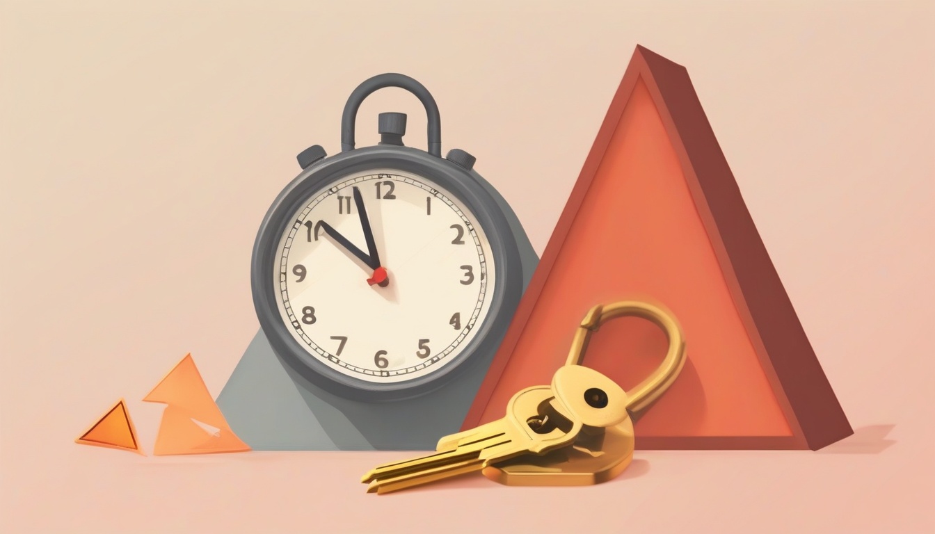 A of a clock showing 14 days countdown next to a broken p...