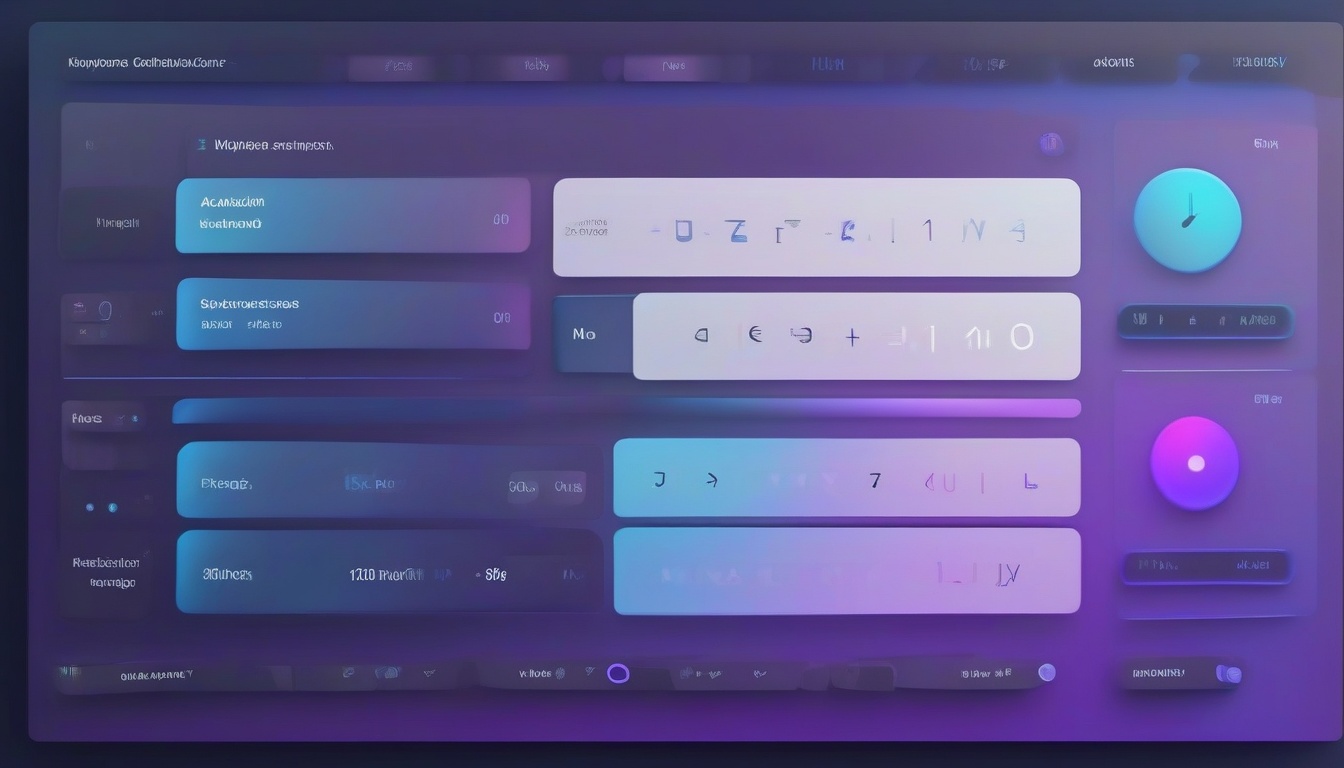 A clean modern dashboard UI mockup showing keyboard confi...
