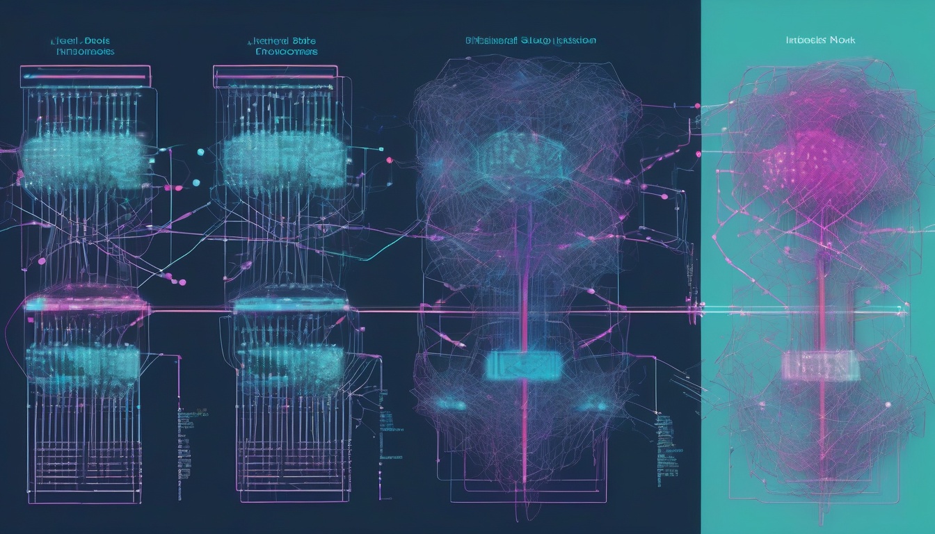 Technical diagram showing internal architecture compariso...