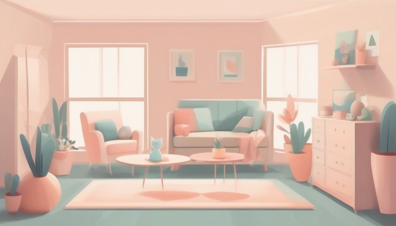 A of three different rooms - a living room