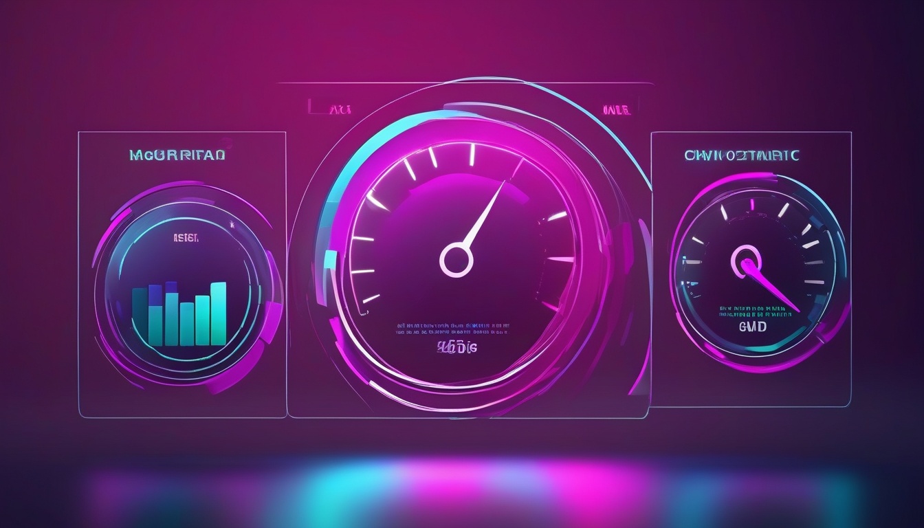 Optimization dashboard concept illustration with three in...