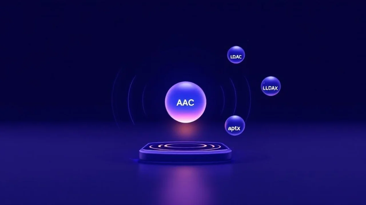 A of an abstract smartphone with bluetooth signal waves a...