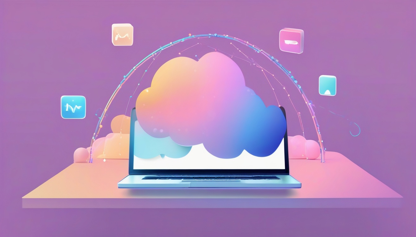 A of five floating app icons arranged in an arc - represe...