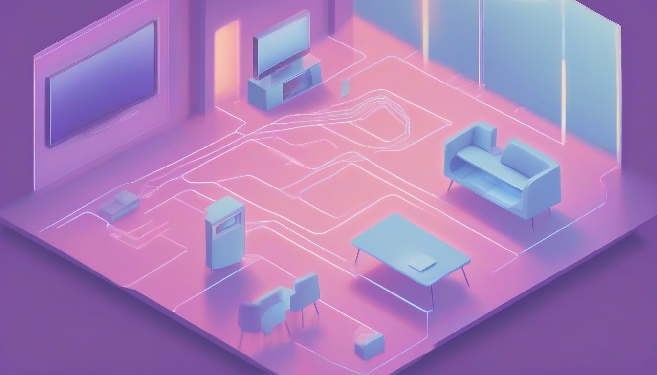 A of three router devices spread across a multi-room home