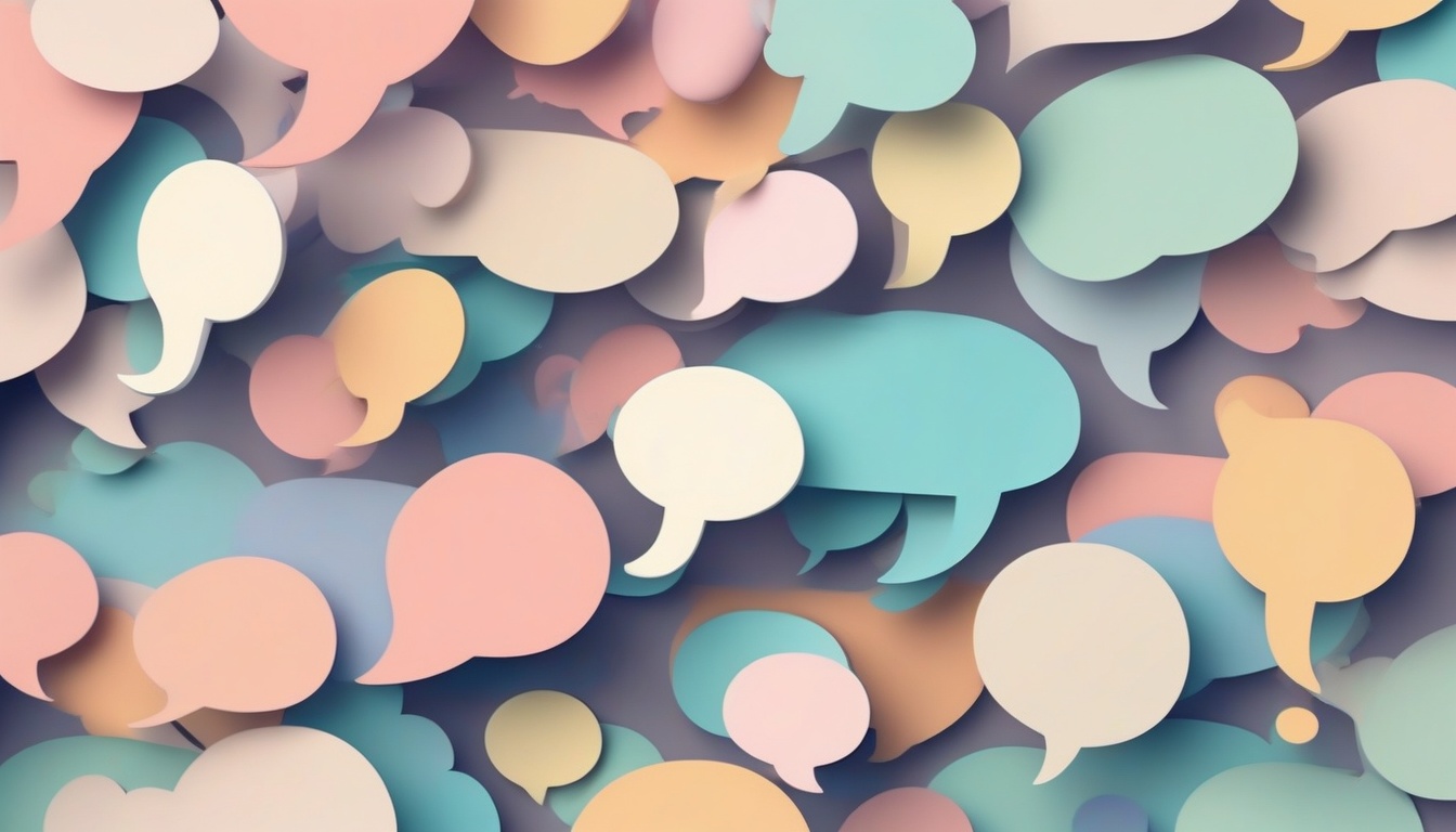 A of multiple speech bubbles in floating around an abstra...