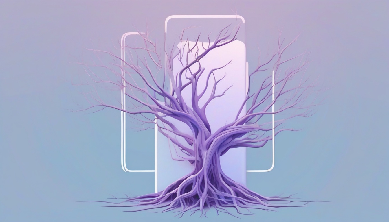 A of an abstract root system underneath a smartphone