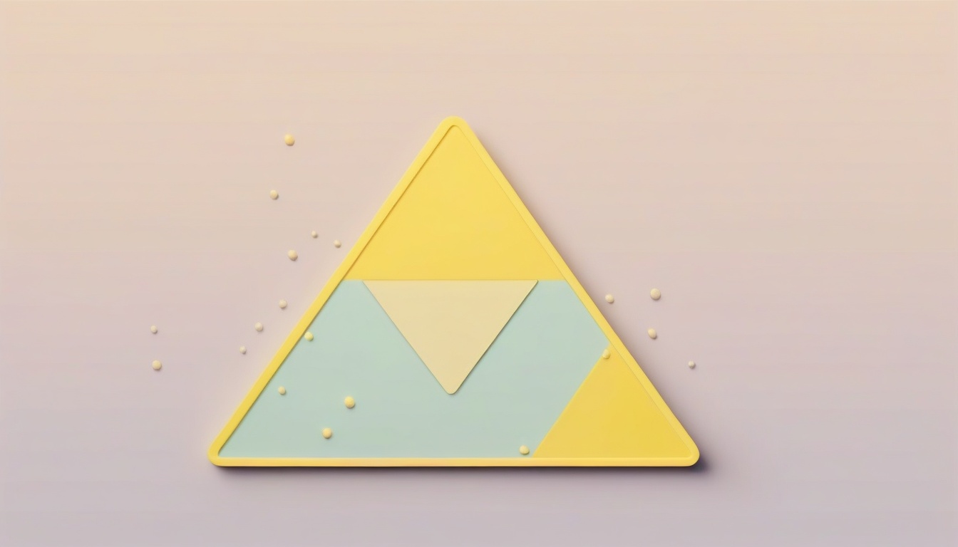 A of a single yellow warning triangle icon centered on a ...